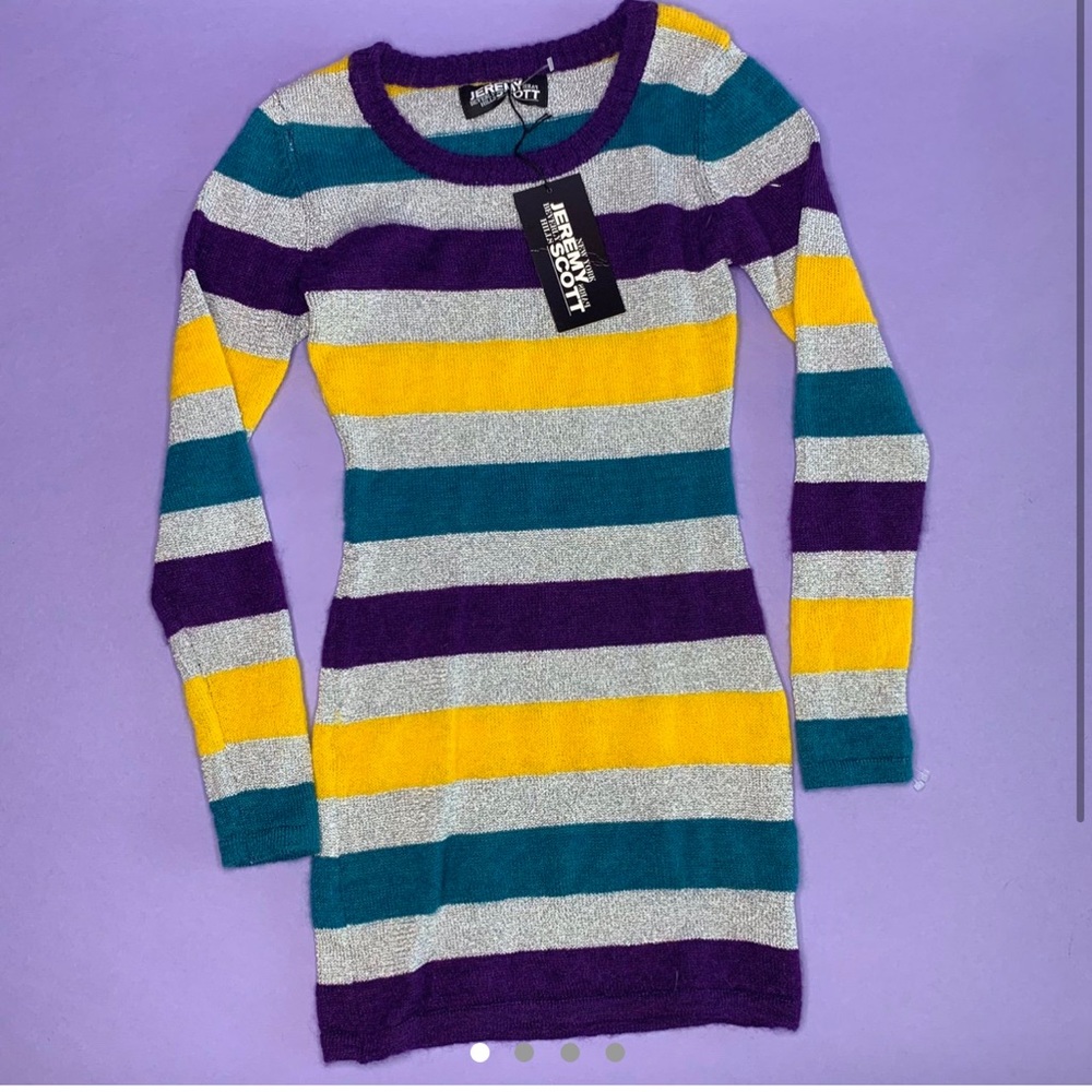 Jeremy Scott striped sweater dress